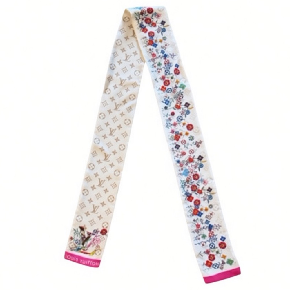 Louis Vuitton x Murakami Superflat Bandeau Scarf White Monogram Reversible